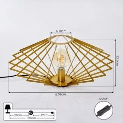 Hofstein Larson Tischleuchte Messing, 1-flammig -Günstiges Tischlampen Geschäft larson tischleuchte h3578360 3