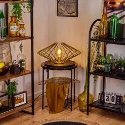 Hofstein Larson Tischleuchte Messing, 1-flammig -Günstiges Tischlampen Geschäft larson tischleuchte h3578360 8