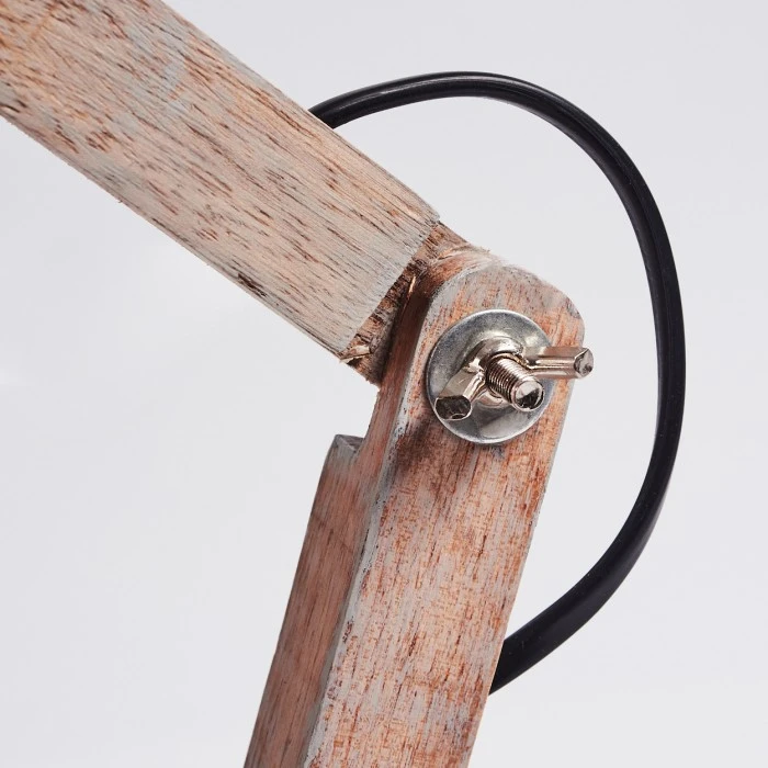 Hofstein Lascandrique Tischleuchte Silber, Weiß, Holz dunkel, 1-flammig 13 Hofstein Lascandrique Tischleuchte Silber, Weiß, Holz dunkel, 1-flammig – Bild 11