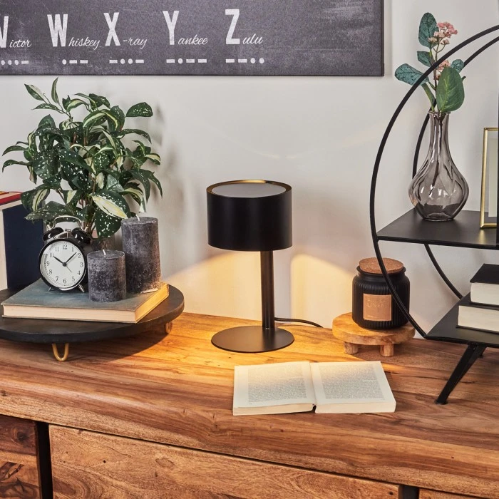 Hofstein Launceston Tischleuchte Schwarz, 1-flammig 11 Hofstein Launceston Tischleuchte Schwarz, 1-flammig – Bild 9