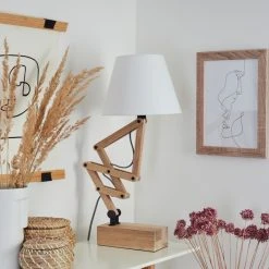 Hofstein Laveille Tischleuchte Schwarz, Naturfarben, 1-flammig -Günstiges Tischlampen Geschäft laveille tischleuchte h3451717 11