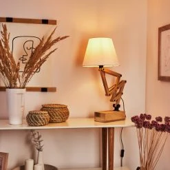 Hofstein Laveille Tischleuchte Schwarz, Naturfarben, 1-flammig -Günstiges Tischlampen Geschäft laveille tischleuchte h3451717 6