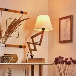 Hofstein Laveille Tischleuchte Schwarz, Naturfarben, 1-flammig -Günstiges Tischlampen Geschäft laveille tischleuchte h3451717 8