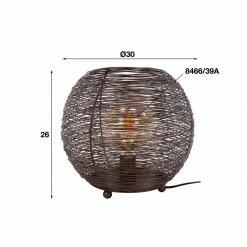 Hofstein Leeville Tischleuchte Nickel-Matt, Schwarz, 1-flammig -Günstiges Tischlampen Geschäft leeville tischleuchte h3554975 5