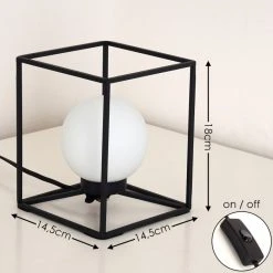 Hofstein Legano Tischleuchte Schwarz, 1-flammig -Günstiges Tischlampen Geschäft legano tischleuchte h3288085 do1 1