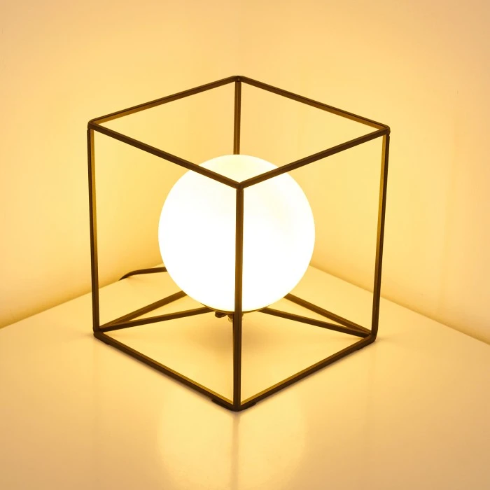 Hofstein Legano Tischleuchte Schwarz, 1-flammig 6 Hofstein Legano Tischleuchte Schwarz, 1-flammig – Bild 4