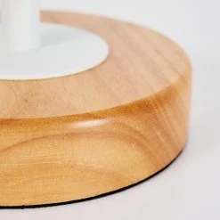 Hofstein Leirado Tischleuchte Wei&szlig;, Holz dunkel, 1-flammig -Günstiges Tischlampen Geschäft leirado tischleuchte h3398432 5