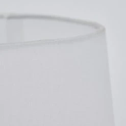 Hofstein Leirado Tischleuchte Wei&szlig;, Holz dunkel, 1-flammig -Günstiges Tischlampen Geschäft leirado tischleuchte h3398456 2