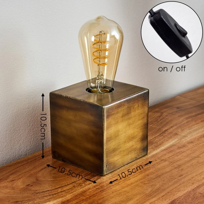 Hofstein Lemele Tischleuchte Bronze, 1-flammig 4 Hofstein Lemele Tischleuchte Bronze, 1-flammig – Bild 2