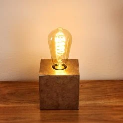 Hofstein Lemele Tischleuchte Nickel-Matt, 1-flammig -Günstiges Tischlampen Geschäft lemele tischleuchte h3376218 3