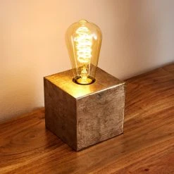 Hofstein Lemele Tischleuchte Nickel-Matt, 1-flammig -Günstiges Tischlampen Geschäft lemele tischleuchte h3376218 6