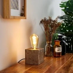 Hofstein Lemele Tischleuchte Nickel-Matt, 1-flammig -Günstiges Tischlampen Geschäft lemele tischleuchte h3376218 8