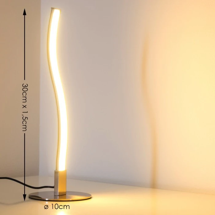 Leuchten Direkt Wave Tischleuchte LED Edelstahl, 1-flammig 4 Leuchten Direkt Wave Tischleuchte LED Edelstahl, 1-flammig – Bild 2