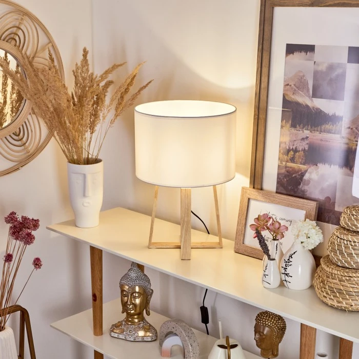 Hofstein Leukerbad Tischleuchte Naturfarben, 1-flammig 9 Hofstein Leukerbad Tischleuchte Naturfarben, 1-flammig – Bild 7