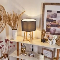 Hofstein Leukerbad Tischleuchte Naturfarben, 1-flammig -Günstiges Tischlampen Geschäft leukerbad tischleuchte h3548622 10