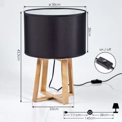 Hofstein Leukerbad Tischleuchte Naturfarben, 1-flammig -Günstiges Tischlampen Geschäft leukerbad tischleuchte h3548622 3