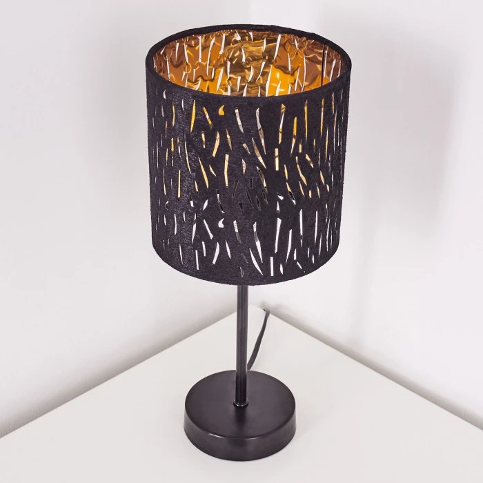 Hofstein Liared Tischleuchte Schwarz, 1-flammig 7 Hofstein Liared Tischleuchte Schwarz, 1-flammig – Bild 5