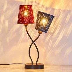 Hofstein Liared Tischleuchte Schwarz, 2-flammig -Günstiges Tischlampen Geschäft liared tischleuchte h3276907 do1 15