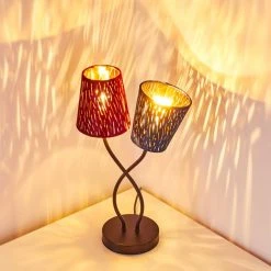 Hofstein Liared Tischleuchte Schwarz, 2-flammig -Günstiges Tischlampen Geschäft liared tischleuchte h3276907 do1 3