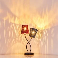 Hofstein Liared Tischleuchte Schwarz, 2-flammig -Günstiges Tischlampen Geschäft liared tischleuchte h3276907 do1 6