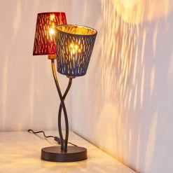 Hofstein Liared Tischleuchte Schwarz, 2-flammig -Günstiges Tischlampen Geschäft liared tischleuchte h3276907 do1 9