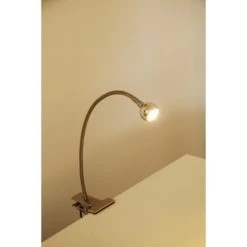 Hofstein Lina Klemmleuchte LED Nickel-Matt, 1-flammig -Günstiges Tischlampen Geschäft lina klemmleuchte h3455845 3