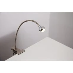 Hofstein Lina Klemmleuchte LED Nickel-Matt, 1-flammig -Günstiges Tischlampen Geschäft lina klemmleuchte h3455845 5