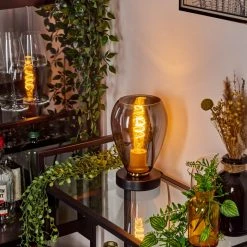 Hofstein Lincura Tischleuchte Messing, Schwarz, 1-flammig -Günstiges Tischlampen Geschäft lincura tischleuchte h3614075 10