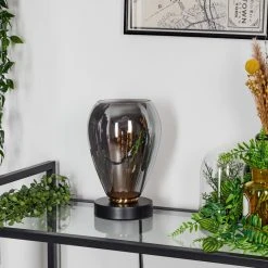 Hofstein Lincura Tischleuchte Messing, Schwarz, 1-flammig -Günstiges Tischlampen Geschäft lincura tischleuchte h3614075 11