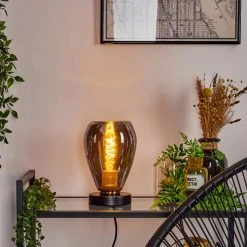 Hofstein Lincura Tischleuchte Messing, Schwarz, 1-flammig -Günstiges Tischlampen Geschäft lincura tischleuchte h3614075 12