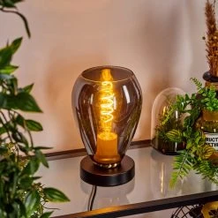 Hofstein Lincura Tischleuchte Messing, Schwarz, 1-flammig -Günstiges Tischlampen Geschäft lincura tischleuchte h3614075 6