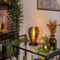 Hofstein Lincura Tischleuchte Messing, Schwarz, 1-flammig -Günstiges Tischlampen Geschäft lincura tischleuchte h3614075 8