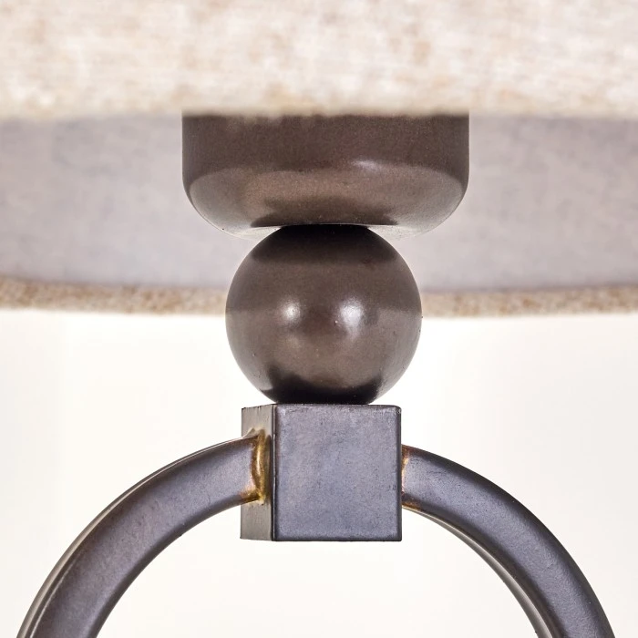 Hofstein Logumkolster Tischleuchte Schwarz, Braun, 1-flammig 14 Hofstein Logumkolster Tischleuchte Schwarz, Braun, 1-flammig – Bild 12