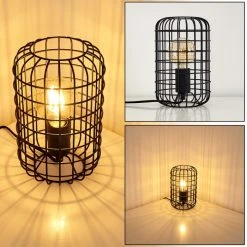 Hofstein Loitwitt Tischleuchte Schwarz, 1-flammig