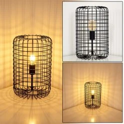 Hofstein Loitwitt Tischleuchte Schwarz, 1-flammig