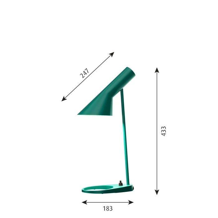 Louis Poulsen AJ Mini Tischleuchte Grün, 1-flammig 4 Louis Poulsen AJ Mini Tischleuchte Grün, 1-flammig – Bild 2