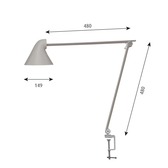 Louis Poulsen NJP Tischleuchte LED Grau, 1-flammig 4 Louis Poulsen NJP Tischleuchte LED Grau, 1-flammig – Bild 2
