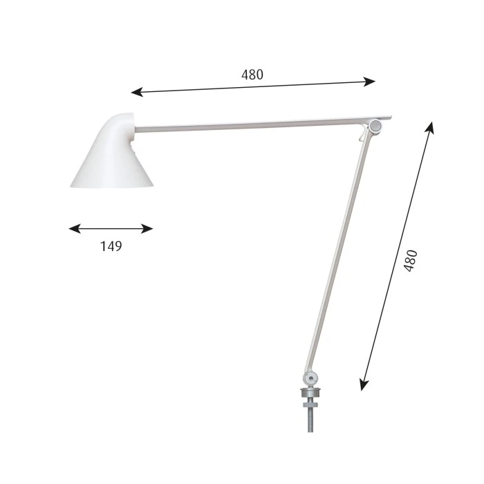 Louis Poulsen NJP Tischleuchte LED Weiß, 1-flammig 5 Louis Poulsen NJP Tischleuchte LED Weiß, 1-flammig – Bild 3