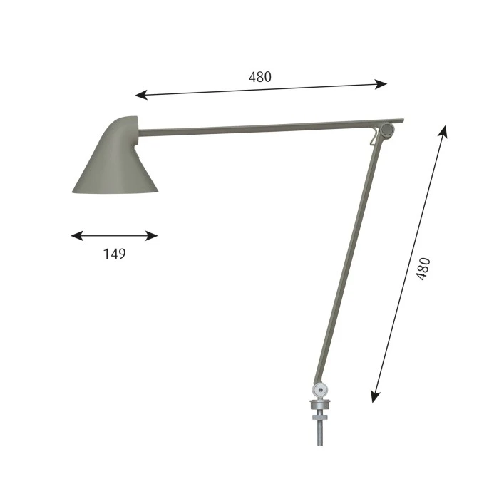 Louis Poulsen NJP Tischleuchte LED Grau, 1-flammig 4 Louis Poulsen NJP Tischleuchte LED Grau, 1-flammig – Bild 2
