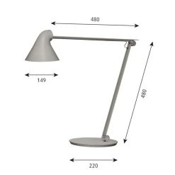 Louis Poulsen NJP Tischleuchte LED Grau, 1-flammig -Günstiges Tischlampen Geschäft louis poulsen njp tischleuchte 5744165992 3