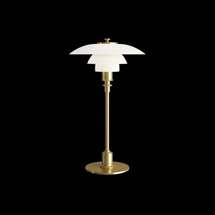 Louis Poulsen PH 2/1 Tischleuchte Messing, 1-flammig 4 Louis Poulsen PH 2/1 Tischleuchte Messing, 1-flammig – Bild 2