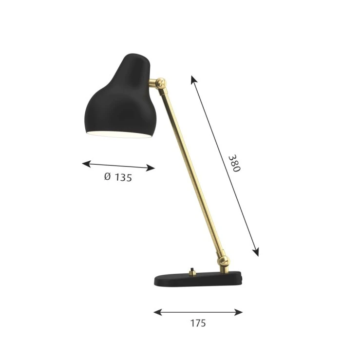 Louis Poulsen VL38 Tischleuchte LED Schwarz, 1-flammig 4 Louis Poulsen VL38 Tischleuchte LED Schwarz, 1-flammig – Bild 2