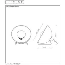 Lucide ALVARO Tischlampe Schwarz, 1-flammig -Günstiges Tischlampen Geschäft lucide alvaro tischlampe 05530 20 30 4
