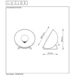 Lucide ALVARO Tischlampe Schwarz, 1-flammig -Günstiges Tischlampen Geschäft lucide alvaro tischlampe 05530 31 30 4