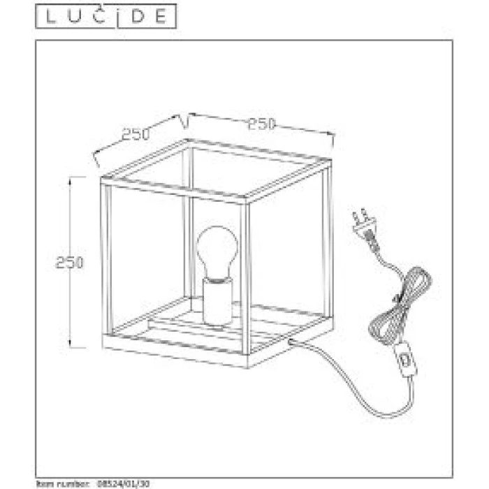 Lucide ARTHUR Tischleuchte Schwarz, 1-flammig 6 Lucide ARTHUR Tischleuchte Schwarz, 1-flammig – Bild 4