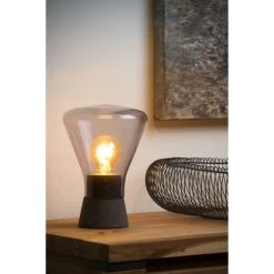 Lucide BARRY Tischlampe Grau, 1-flammig