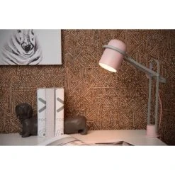 Lucide BASTIN Klemmleuchte Grau, Pink, 1-flammig