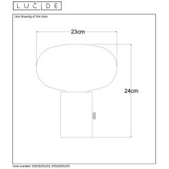 Lucide CHARLIZE Tischlampe Grau, 1-flammig -Günstiges Tischlampen Geschäft lucide charlize tischlampe 03520 01 65 5