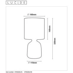 Lucide COSBY Tischlampe Grau, 1-flammig -Günstiges Tischlampen Geschäft lucide cosby tischlampe 47503 81 36 3