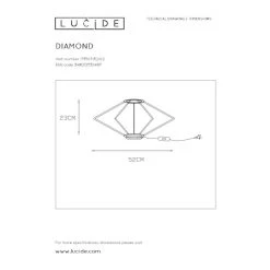Lucide DIAMOND Tischleuchte Messing, 1-flammig 9 Lucide DIAMOND Tischleuchte Messing, 1-flammig -Günstiges Tischlampen Geschäft lucide diamond tischleuchte 73507 52 02 3